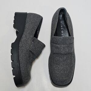 Nine West  Gray Garren Lug Loafers